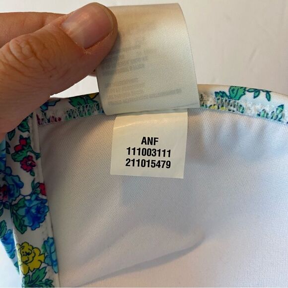 Abercrombie and Fitch ruffle flutter Bikini floral bra top padded push up Large - Picture 7 of 12